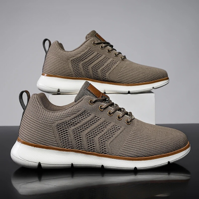 Men's Mesh Knit Sneakers with Cushioned Sole