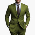 Men's Suit Two-Piece with Notched Lapel and Slim Fit