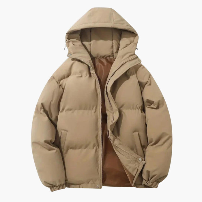 Men’s Hooded Jacket with Full Zip and Drawstring Hood