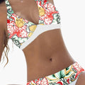 Women’s Backless Halter Bikini Set with Adjustable Tie Closures