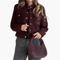 Women’s Bomber Jacket with O-Neck and Pockets