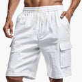 Men's Cargo Shorts with Elastic Waistband and Pockets
