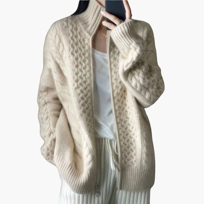 Women’s Cardigan with High Collar