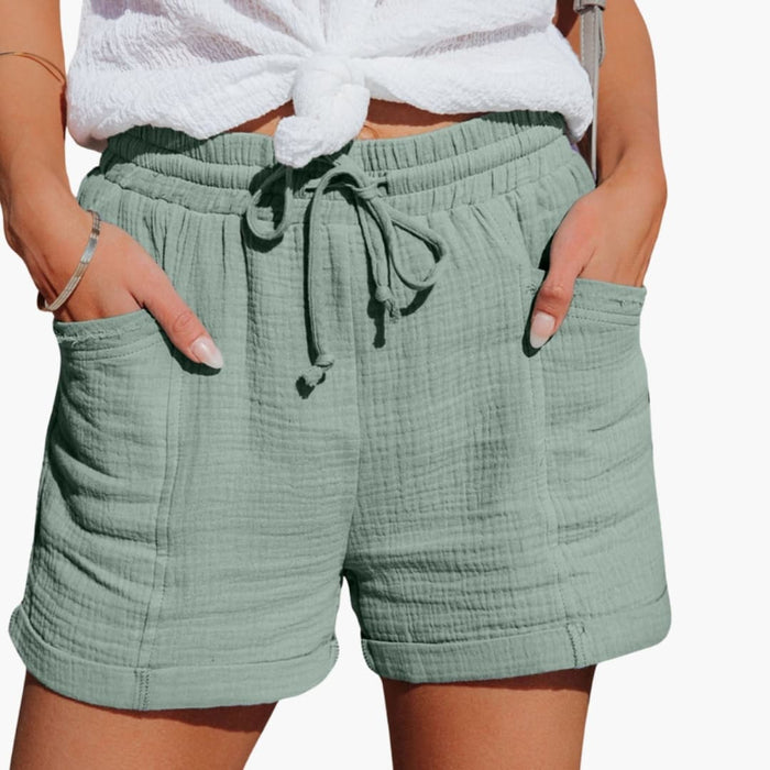 Women’s Elastic Waist Summer Shorts with Pockets