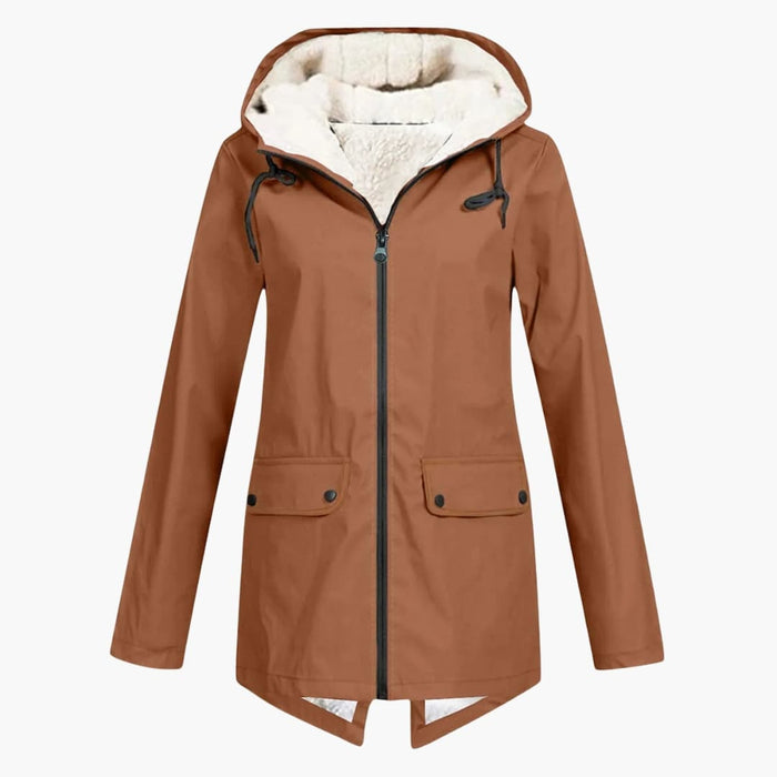 Women’s Hooded Jacket with Zipper Closure