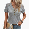 Women’s Lace Trim Crew Neck Short Sleeve T-Shirt