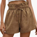 Women's Lightweight Shorts with Elastic Waist and Side Pockets