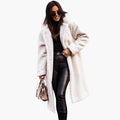 Women’s Long Hooded Coat – Button Front with Side Pockets