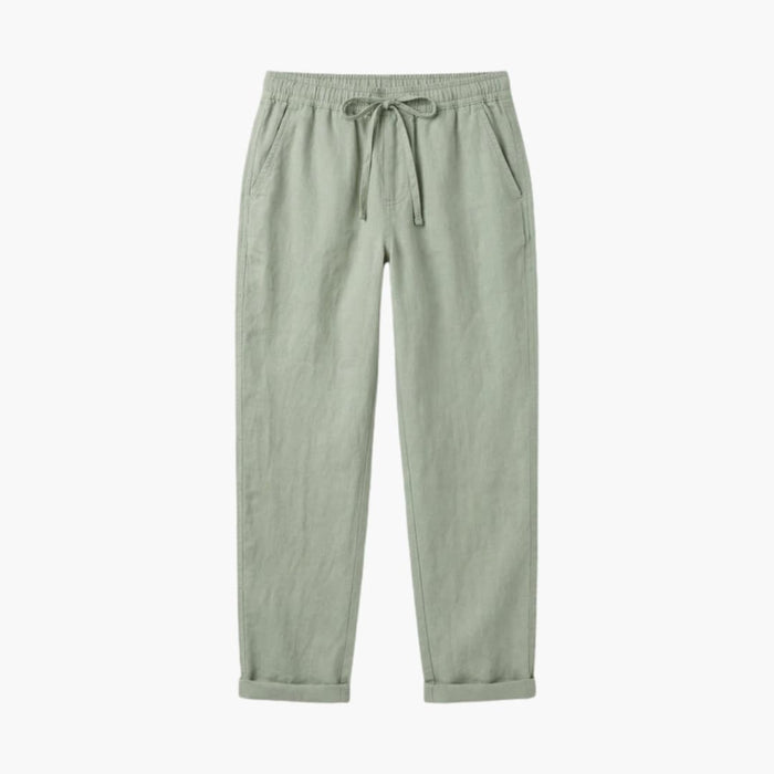 Women’s Pants with Drawstring Waist and Rolled Hem