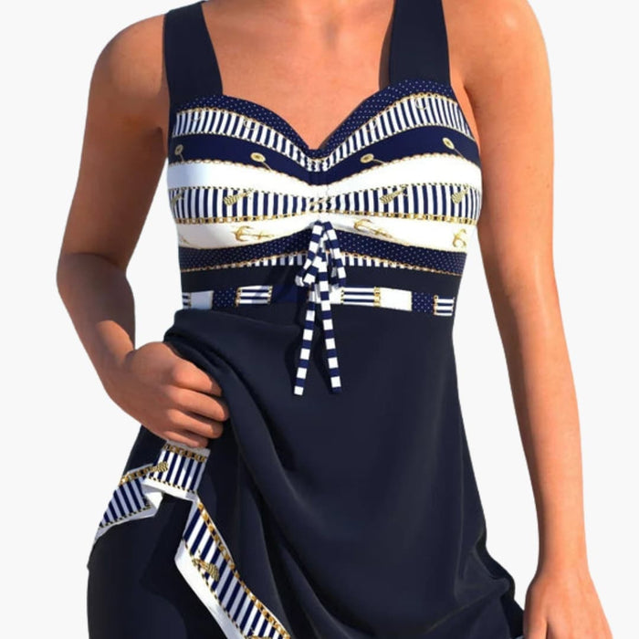 Women’s Patchwork Tankini Set