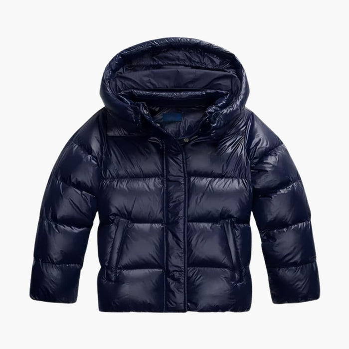 Women's Quilted Jacket with Hood and Front Pockets