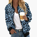 Women’s Relaxed Fit Leopard Bomber Jacket