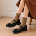 Women's Shoes with Buckle Strap and Chunky Sole