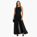 Women’s Sleeveless Wide Leg Jumpsuit with Shoulder Detail