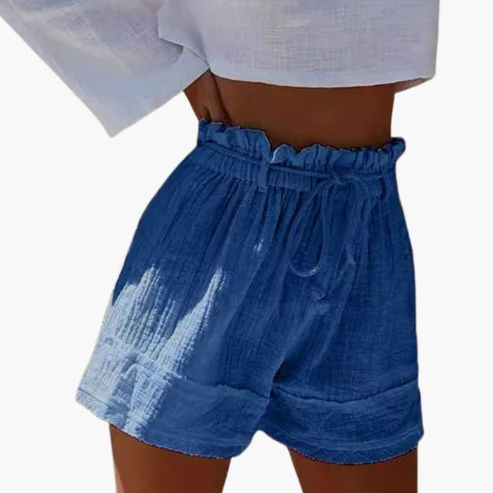 Women's Summer Shorts with Elastic Waist and Drawstring