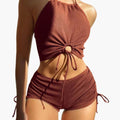 Women’s Two-Piece Bikini Set and Mid-Rise Bottom