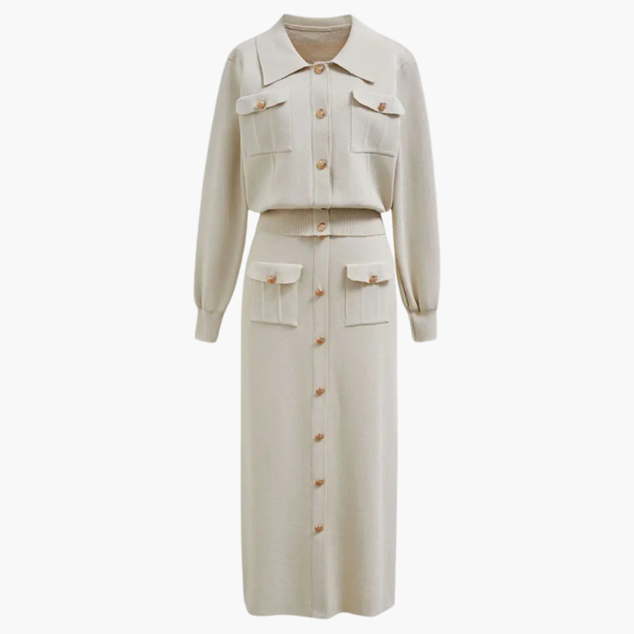 Women's Two-Piece Set with Jacket and Skirt