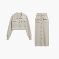 Women's Two-Piece Set with Jacket and Skirt