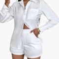 Women’s Two Piece Outfit with Blazer and Shorts