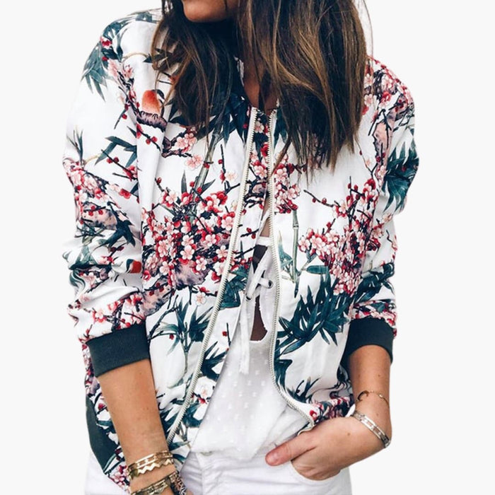 Women’s Urban Bomber Jacket with Zip and Side Pockets