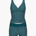 Women’s V-Neck Wrap Tankini Set with Swim Shorts