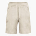 Women's Waffle Shorts with Elastic Waist and Straight Legs