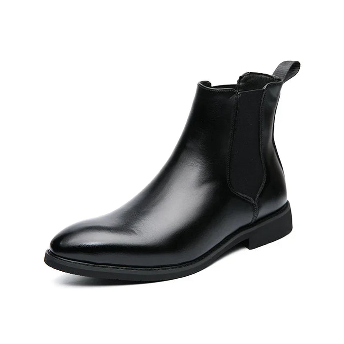Men's Brown Chelsea Boots with Elastic Goring Slip-On