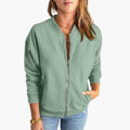 Women’s Bomber Jacket with Zipper and Side Pockets